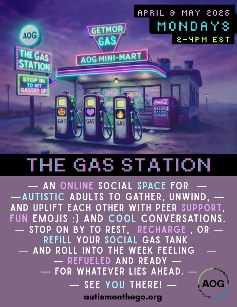 AOG Gas Station virtual hangout group flyer