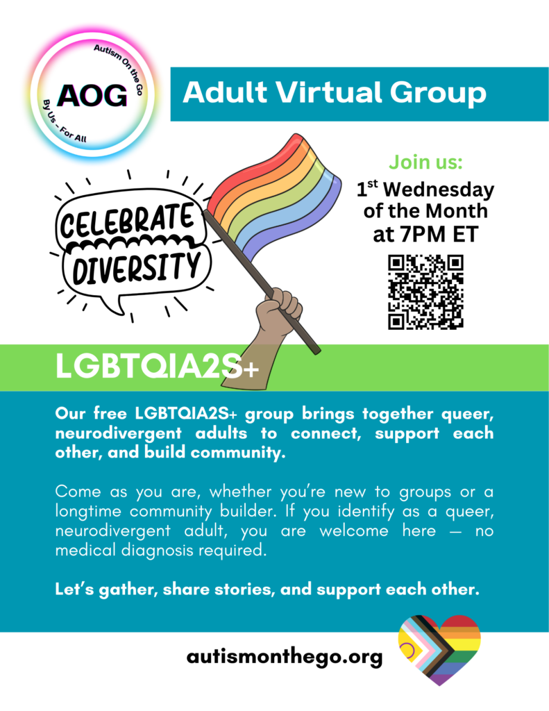 LGBTQIA2S+ identity group flyer